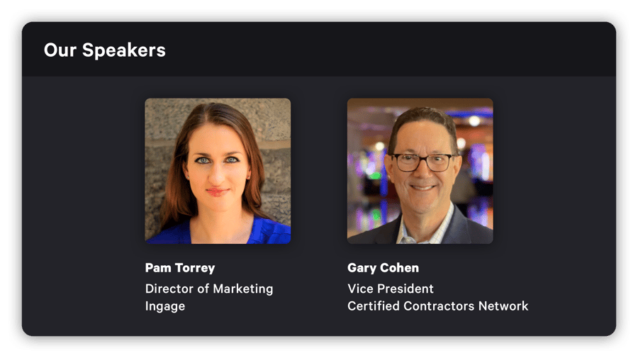 CCN Webinar Speakers CCN Webinar Speakers