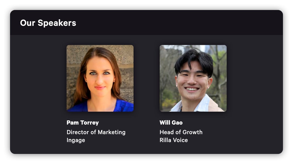 Rilla Webinar Speakers